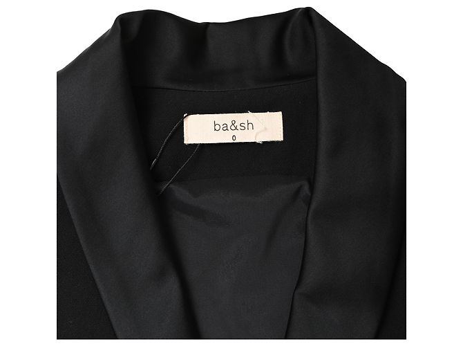 Abito Mini Svasato Coston in Lana Nera di Ba&Sh Nero - vista 5