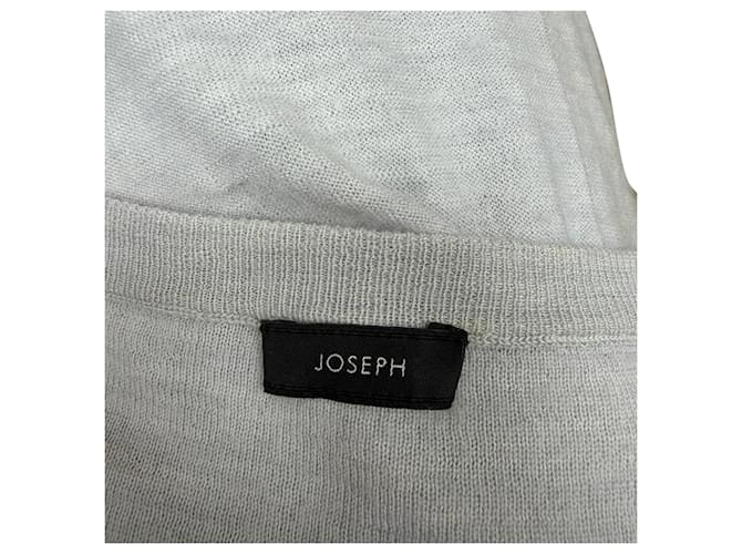 Joseph V-Ausschnitt Pullover aus grauer Kaschmirwolle - Ansicht 4
