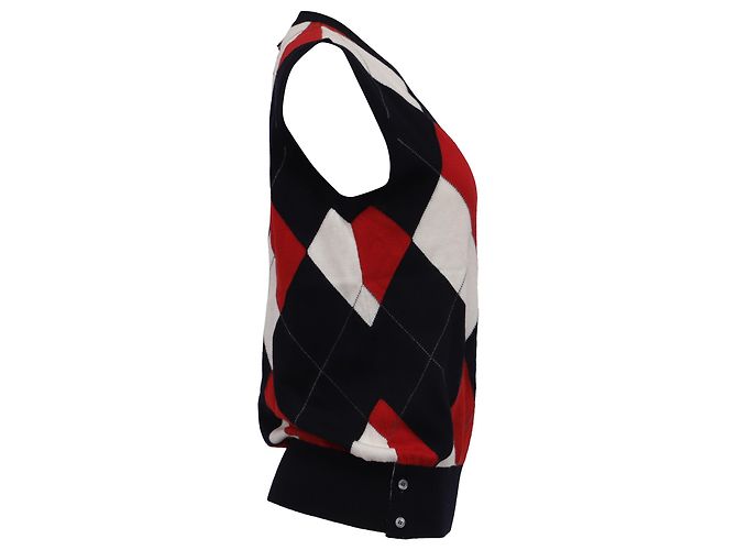 Mehrfarbiger Argyle-Weste aus Wolle 4-Bar von Thom Browne Mehrfarben - Ansicht 3