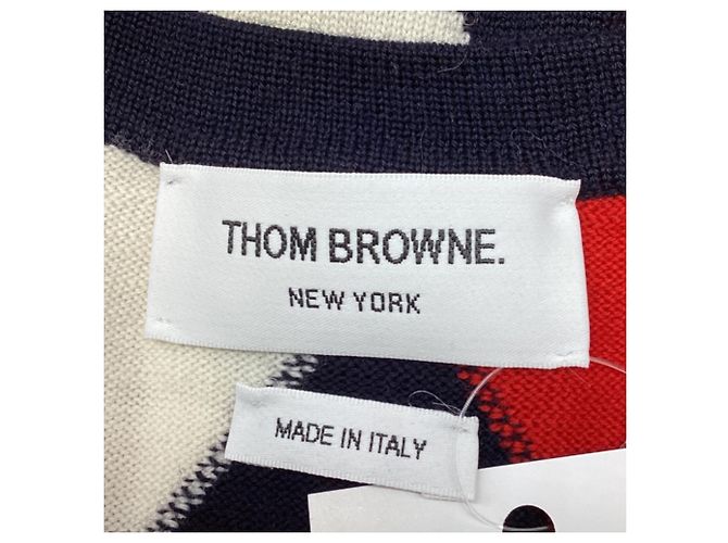 Mehrfarbiger Argyle-Weste aus Wolle 4-Bar von Thom Browne Mehrfarben - Ansicht 6
