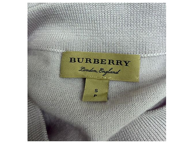 Burberry Strickpullover aus lila Merinowolle mit Logo - Ansicht 5