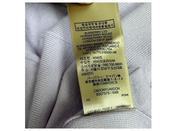 Burberry Strickpullover aus lila Merinowolle mit Logo - Ansicht 9
