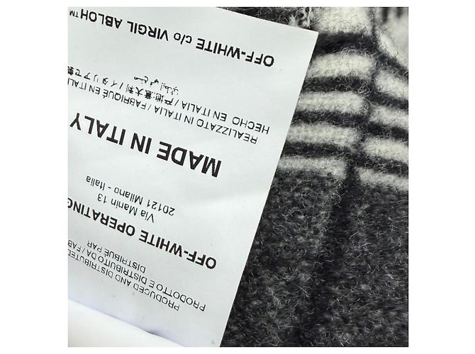 Off White Cappa in lana multicolore a quadri Off-White - vista 5