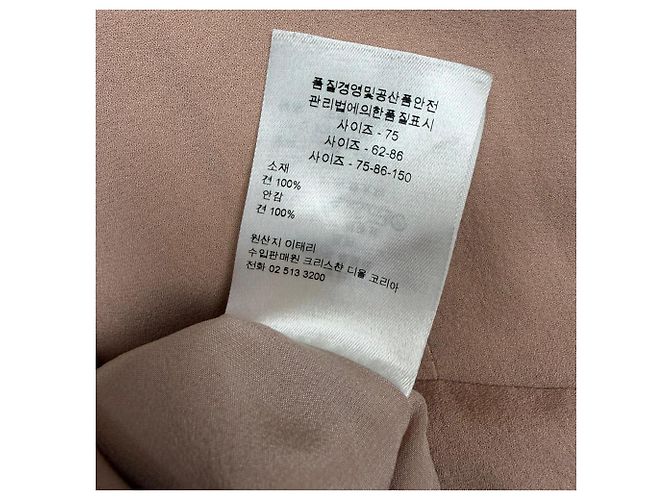 Vestido midi con nudo lateral en seda rosa Dior - vista 5
