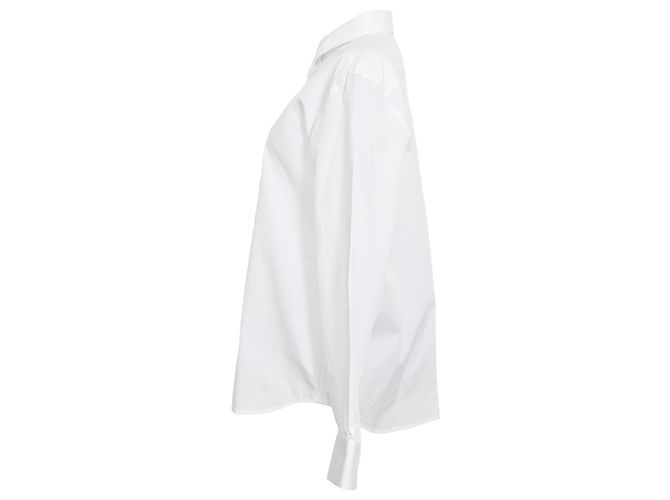 Céline Camicia con bottoni Celine in cotone bianco Crudo - vista 2