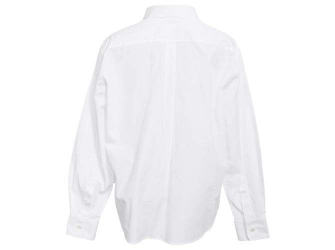 Céline Camicia con bottoni Celine in cotone bianco Crudo - vista 3