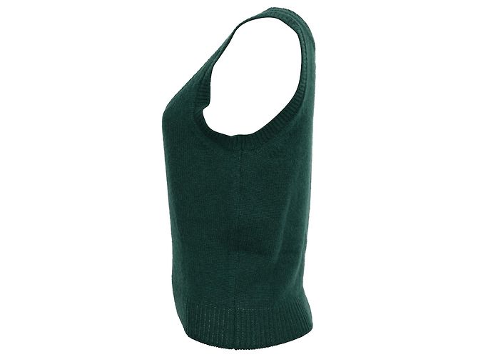 CD Dior besticktes Stricktop aus olivfarbenem Kaschmir Grün Olivgrün - Ansicht 2
