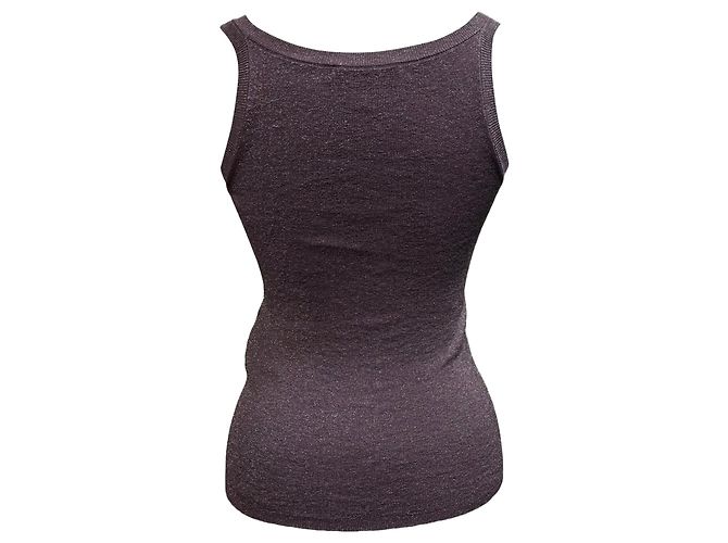 Top metallico Max Mara in viscosa viola Porpora - vista 3