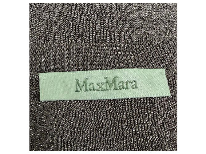 Top metallico Max Mara in viscosa viola Porpora - vista 4