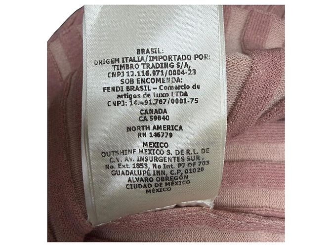 Fendi Strickpullover mit kurzen Ärmeln aus rosa Baumwolle Braun Pink - Ansicht 11