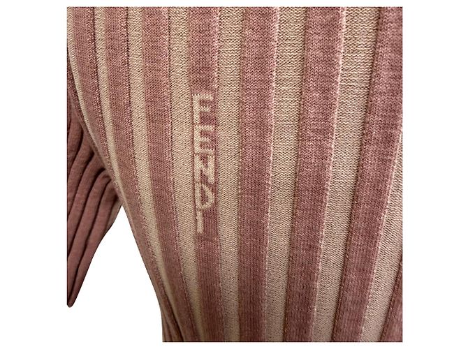 Fendi Strickpullover mit kurzen Ärmeln aus rosa Baumwolle Braun Pink - Ansicht 4