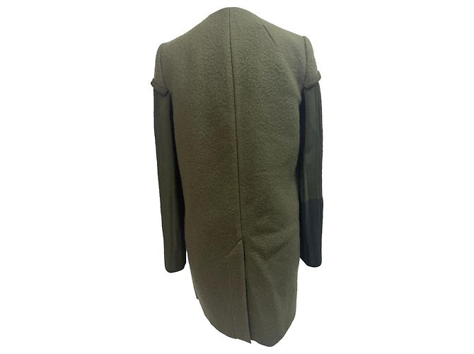 Abrigo Peacoat de Invierno Swan de Rick Owens en Lana Verde Verde oliva - vista 3