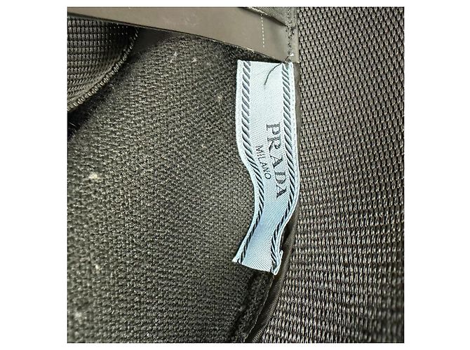 Saia midi com cinto em lã mohair cinza da Prada - vista 5