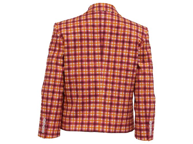 Michael Kors Collection Plaid Blazer in Multicolor Cotton Multiple colors - view 4