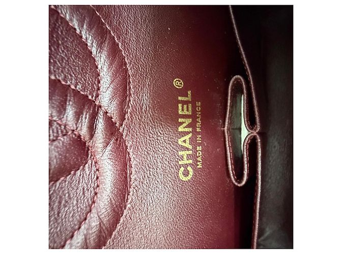 Timeless Borsa a Spalla Chanel Medium Classic Double-Flap in Pelle di Agnello Nera Nero - vista 7