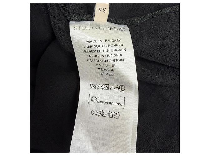 Stella Mc Cartney  Stella Mccartney V-Neck Tank Top in Black Viscose - view 6