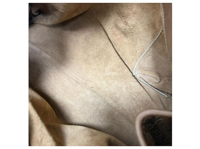 Borsa a Spalla Intrecciato in Pelle Marrone Bottega Veneta - vista 5