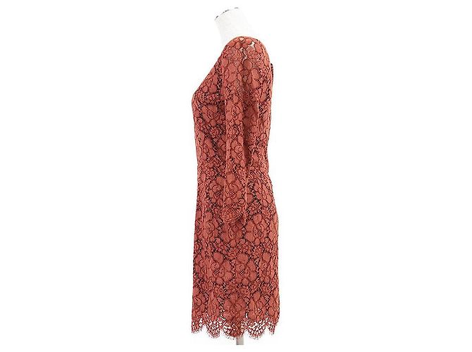 Dolce & Gabbana Vestido de Rayón Algodón Nylon Seda Dolce&Gabbana Naranja - vista 12