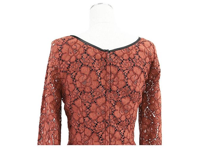 Dolce & Gabbana Vestido de Rayón Algodón Nylon Seda Dolce&Gabbana Naranja - vista 13