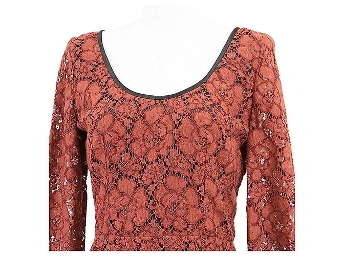 Dolce & Gabbana Vestido de Rayón Algodón Nylon Seda Dolce&Gabbana Naranja - vista 2