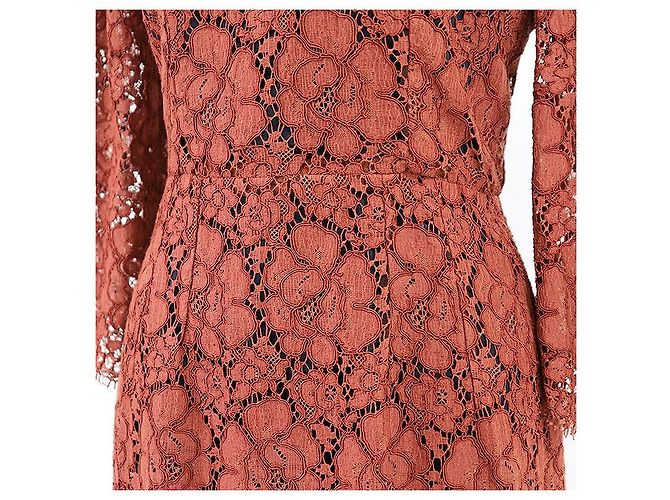 Dolce & Gabbana Vestido de Rayón Algodón Nylon Seda Dolce&Gabbana Naranja - vista 4