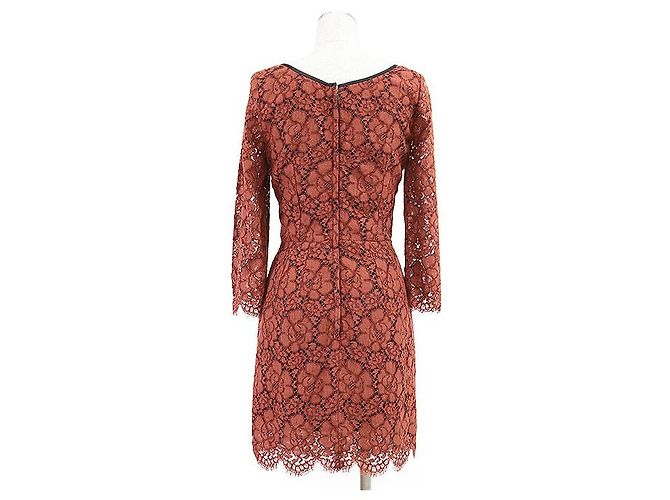 Dolce & Gabbana Vestido de Rayón Algodón Nylon Seda Dolce&Gabbana Naranja - vista 6