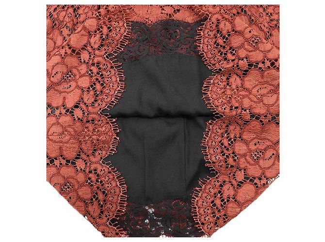 Dolce & Gabbana Vestido de Rayón Algodón Nylon Seda Dolce&Gabbana Naranja - vista 9