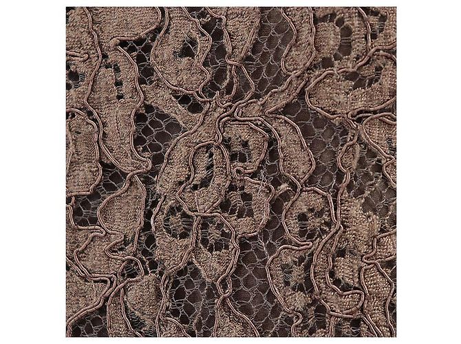 Dolce & Gabbana Abito in misto lana e pizzo floreale Dolce&Gabbana Marrone Nero - vista 11