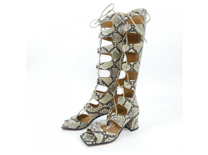 Botas altas Gucci Negro Beige - vista 3