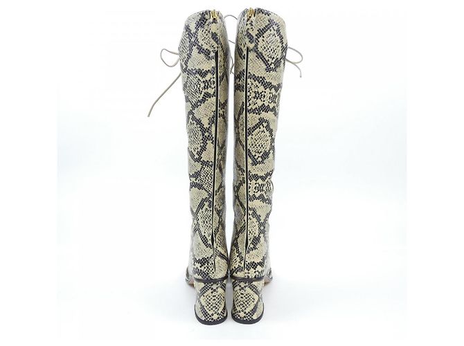 Botas altas Gucci Negro Beige - vista 5
