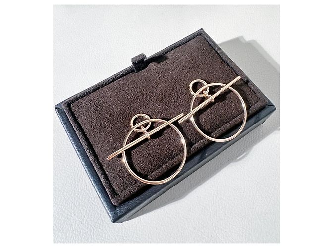 Hermès Loop Creolenohrringe aus 18K Roségold Golden - Ansicht 3