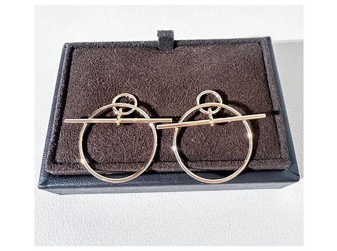 Hermès Loop Creolenohrringe aus 18K Roségold Golden - Ansicht 4