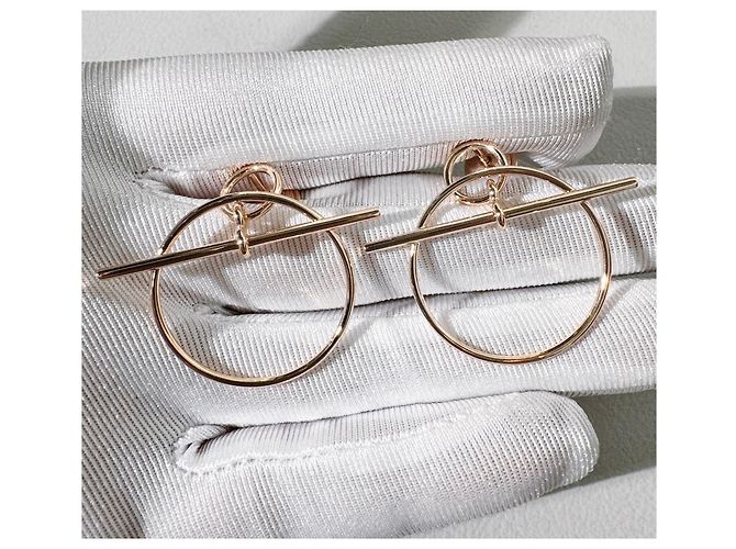 Hermès Loop Creolenohrringe aus 18K Roségold Golden - Ansicht 5