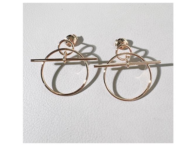Hermès Loop Creolenohrringe aus 18K Roségold Golden - Ansicht 6