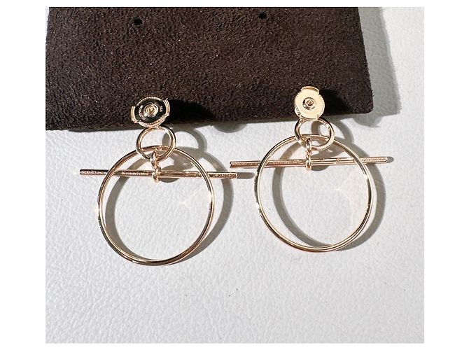 Hermès Loop Creolenohrringe aus 18K Roségold Golden - Ansicht 7