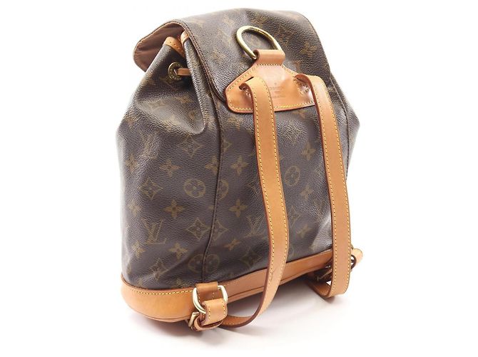 Zaino Montsouris MM Louis Vuitton Marrone Monogramma - vista 2
