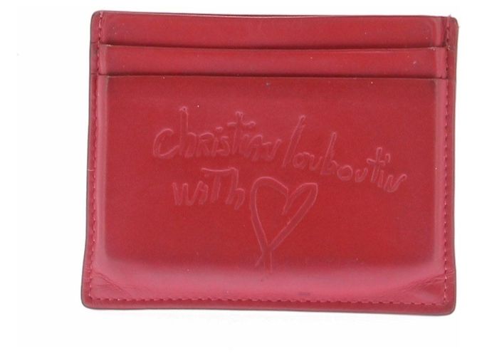 Christian Louboutin Tarjetero de cuero rojo Roja - vista 2