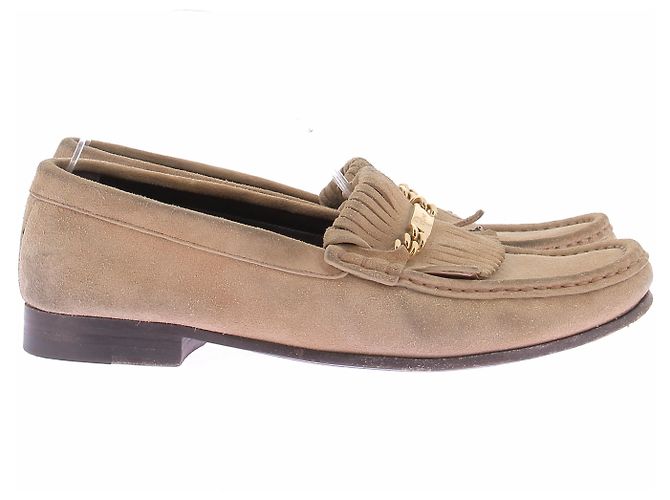 Mocassini Céline in camoscio beige - vista 3