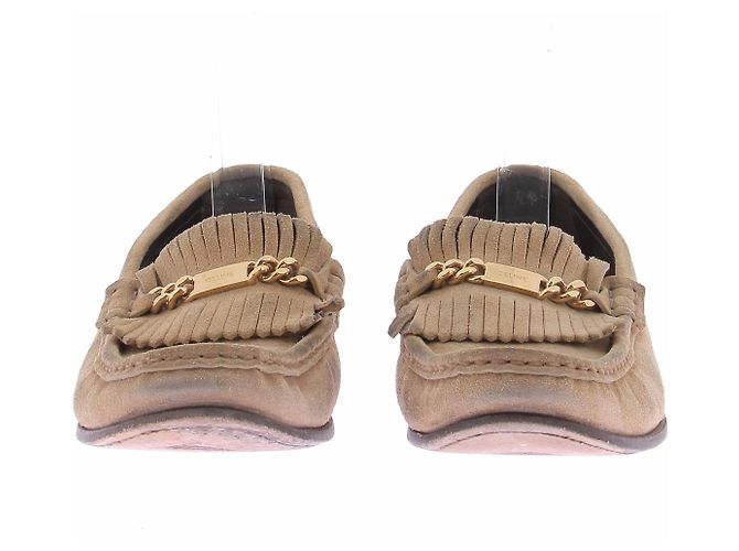Mocassini Céline in camoscio beige - vista 4