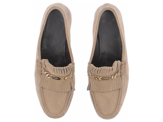 Mocassini Céline in camoscio beige - vista 6