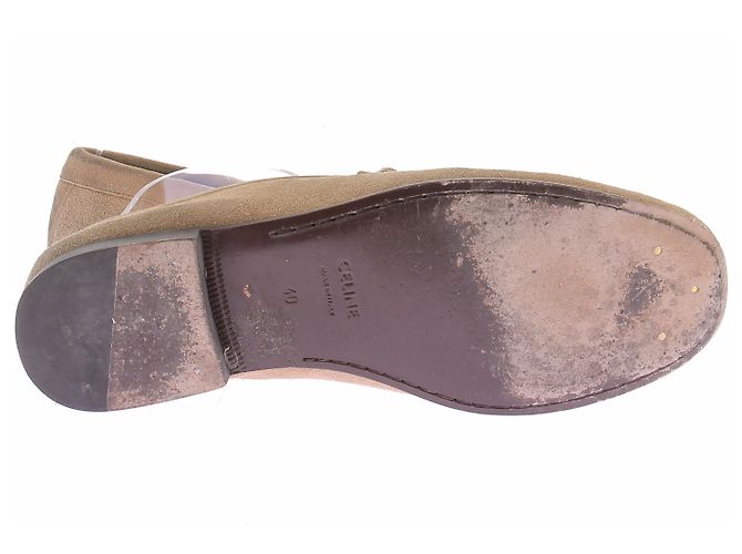 Mocassini Céline in camoscio beige - vista 7