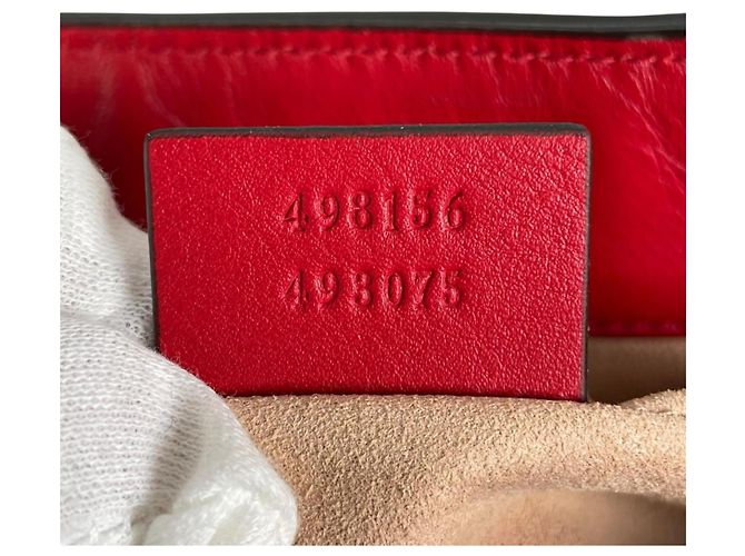 Borsa a Spalla Gucci GG Apple Padlock Rosso Multicolore Beige - vista 19