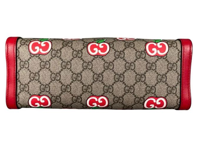 Borsa a Spalla Gucci GG Apple Padlock Rosso Multicolore Beige - vista 4