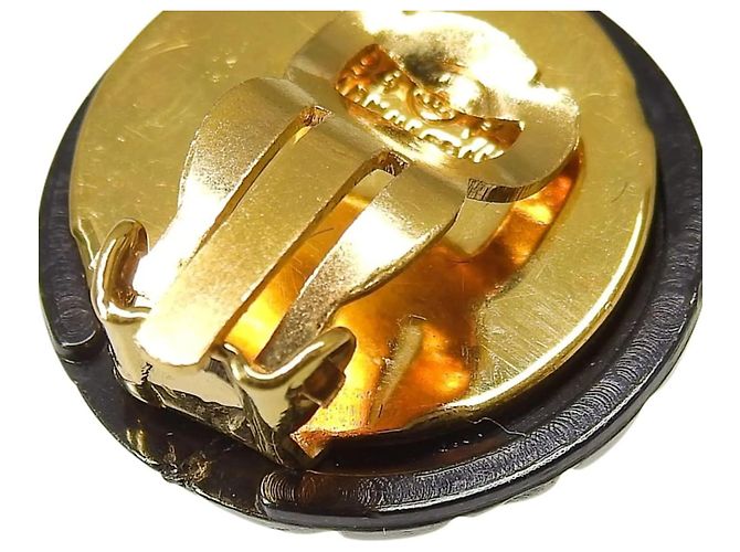 Chanel Coco Mark Clip Ohrringe Schwarz Golden - Ansicht 5