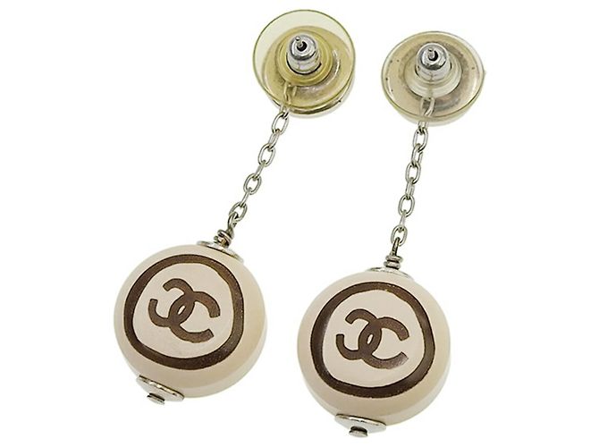 Chanel Coco Mark Ohrringe 00T Dancing Braun Roh - Ansicht 2