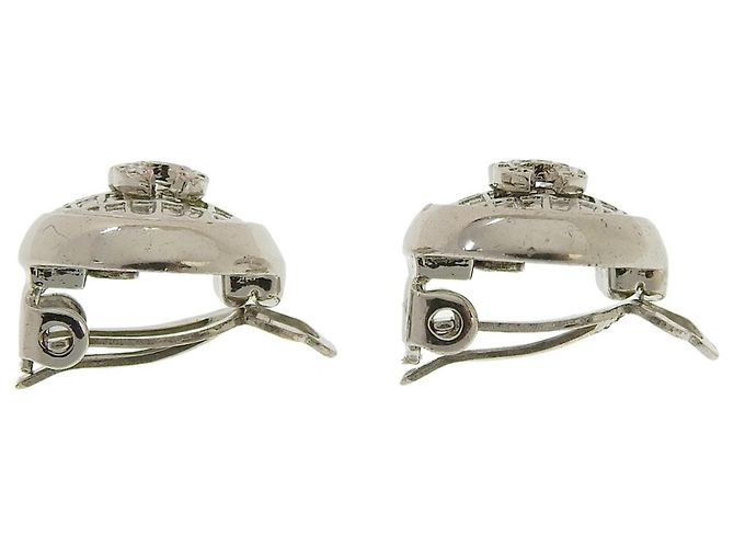 Chanel Coco Mark Clip Ohrringe Silber - Ansicht 4