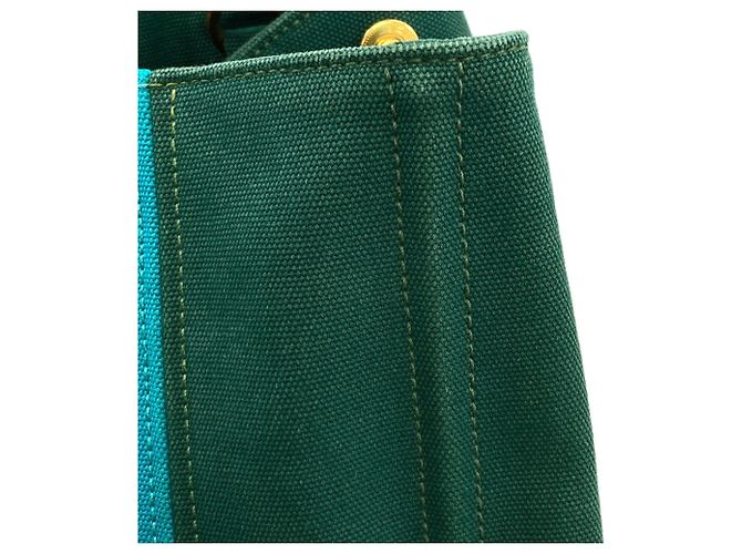 Borsa a mano Prada Canapa 2 in 1 Verde - vista 17