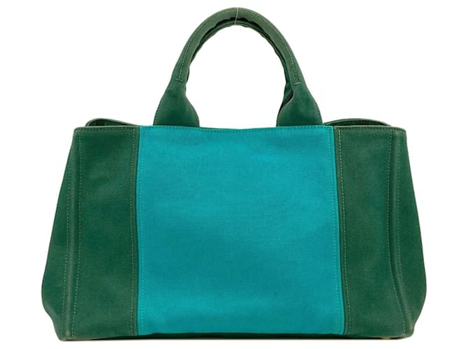 Borsa a mano Prada Canapa 2 in 1 Verde - vista 2