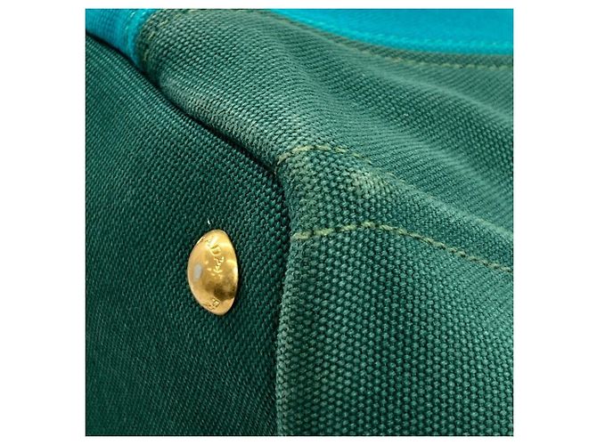 Borsa a mano Prada Canapa 2 in 1 Verde - vista 24