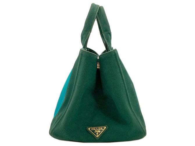 Borsa a mano Prada Canapa 2 in 1 Verde - vista 3
